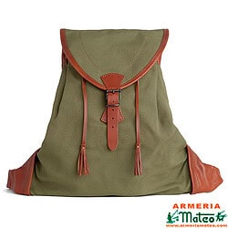 Mochila Zurrón lona verde